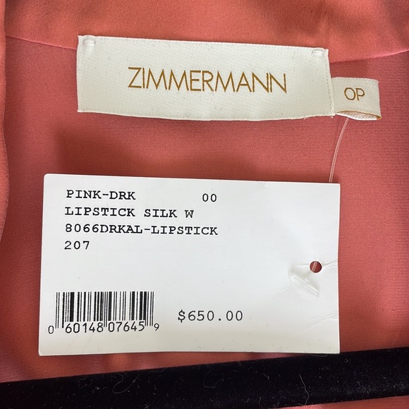 Zimmermann Dresses Zimmermann Wrap Around Midi Dress In Lipstick